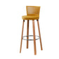 Contemporary Counter Bar Stool Plastic Armless Bar Stool with Wood Base Clearhalo 'Bar Furniture' 'Bar Stools' 'bar_stools' 'furn' 'furn_bar_stools' 'furniture_bar_stools' 'Kitchen & Dining Furniture' 'kitchen&dining_furn' 'kitchen' 'kitchen_furn' Furniture' 1200x1200_3128fc3c-cdd9-47d0-908c-17242c2cc74a