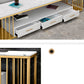 Glam Stone TV Media Stand 16" W Scaffalatura aperta Console TV con cassetti