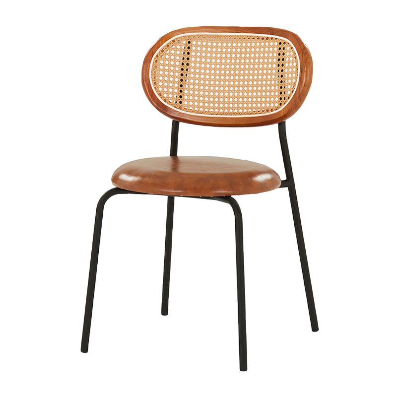 Glam Metal Kitchen and Dining Room Chair Open Back Dining Side Chair Clearhalo 'Dining Chairs' 'Dining Tables & Seating' 'dining_chair' 'furn' 'furn_dining_chair' 'Furniture' 'furniture_dining_chair' 'Kitchen & Dining Furniture' 1200x1200_3129bddb-9969-4d1c-8c82-4f191443c008