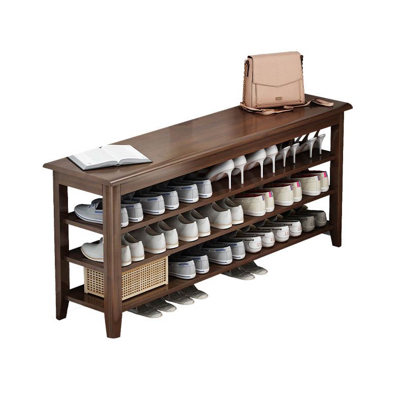 Modern Entryway Bench Wooden Seating Bench with Shelves , 12 inch W Clearhalo 'Benches' 'Chairs & Seating' 'furn' 'furn_benches' 'Furniture' 'Living Room Furniture' 1200x1200_312affe3-69d7-4b34-b93a-72986084ac09