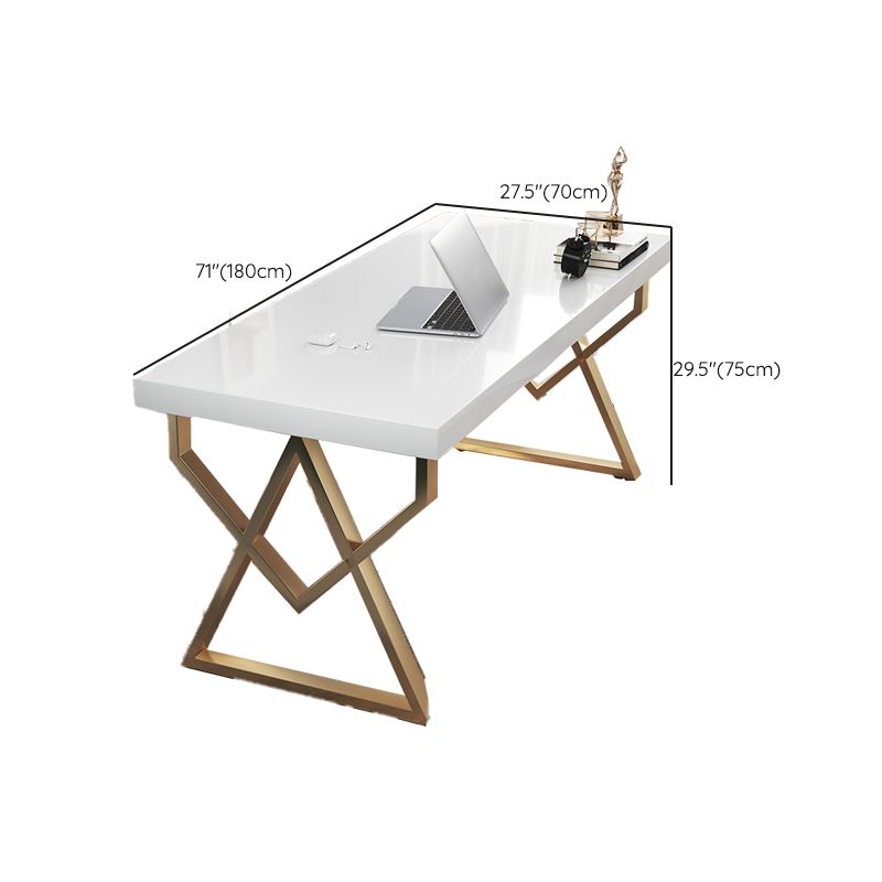Solid Wood Rectangular Writing Desk Glam Office Desk for Home Clearhalo 'furn' 'furn_office_desk' 'Furniture' 'Office Desks' 'Office Furniture' 'office_desk' 1200x1200_312cc7c4-901b-43e3-bad3-3cff621db684