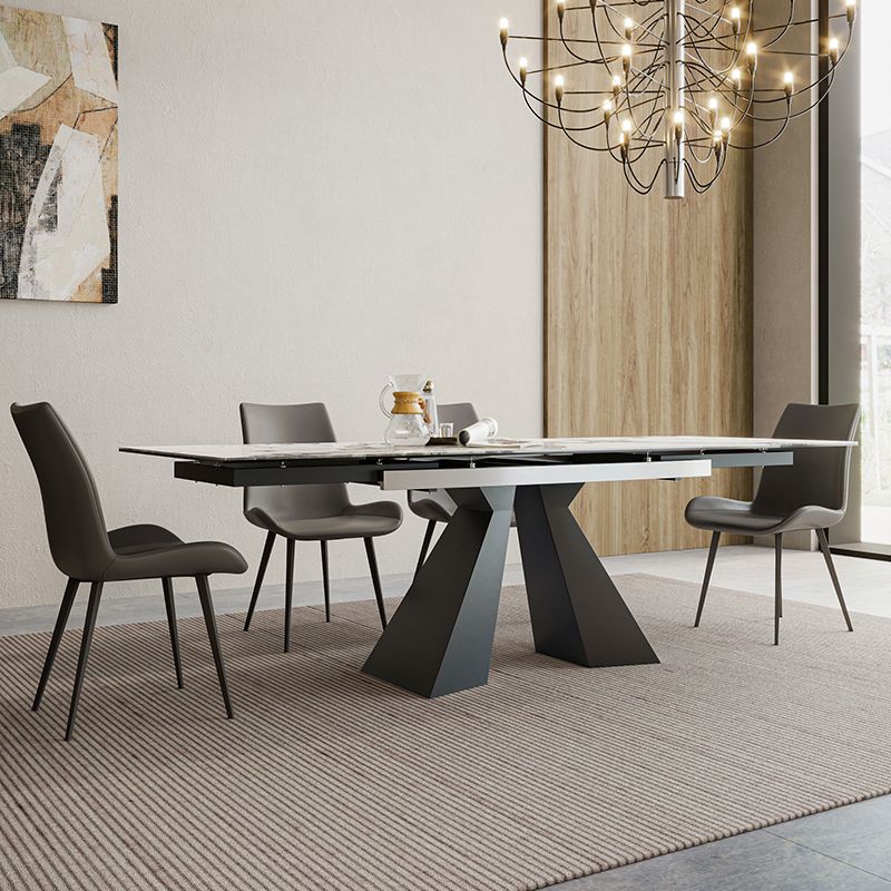 Contemporary 1/4/5/7 Pieces Dining Set Rectangle Dining Table Set Clearhalo 'Dining Room Sets' 'Dining Tables & Seating' 'dining_room_set' 'furn' 'furn_dining_room_set' 'Furniture' 'furniture_dining_room_set' 'Kitchen & Dining Furniture' 'kitchen&dining_furn' 'kitchen' 1200x1200_312eb0a0-31df-46ec-85cc-95c62dc95c2f