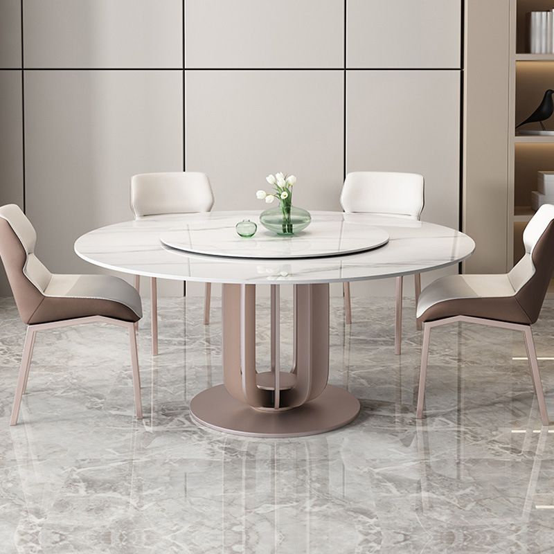 1/4/5/7 Pieces Dining Chairs Set Round Dining Table Set with Sintered Stone Top Clearhalo 'Dining Room Sets' 'Dining Tables & Seating' 'dining_room_set' 'furn' 'furn_dining_room_set' 'Furniture' 'furniture_dining_room_set' 'Kitchen & Dining Furniture' 1200x1200_312fb541-dc61-4bf2-91f3-00028122630a