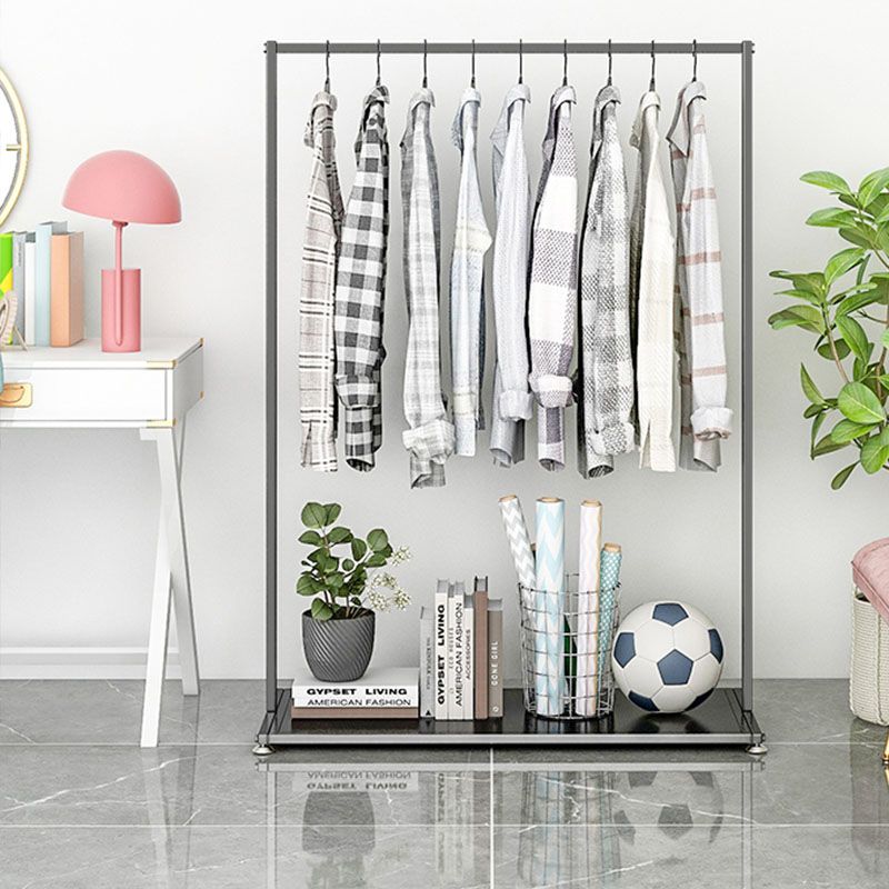 Approfilo in metallo nero stile moderno in stile pavimento per casa semplice appendiabiti