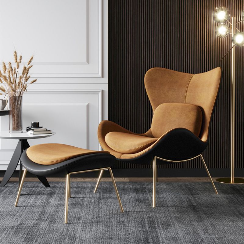 Velvet Accent Chair 33.85" Wide Armless Accent Room Chair for Living Room Clearhalo 'Accent Chairs' 'accent_chairs' 'Chairs & Seating' 'furn' 'furn_accent_chairs' 'Furniture' 'Living Room Furniture' 1200x1200_313244fa-7ebf-45b3-8b16-2b23b85676d4