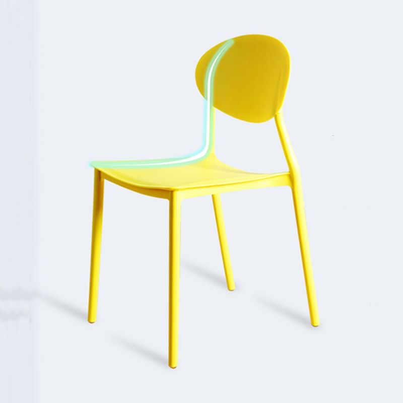Stackable Open Back Dining Chairs Scandinavian Plastic Armless Side Chair Clearhalo 'Dining Chairs' 'Dining Tables & Seating' 'dining_chair' 'furn' 'furn_dining_chair' 'Furniture' 'Kitchen & Dining Furniture' 1200x1200_313264a1-9deb-4aec-832a-725765e65c29