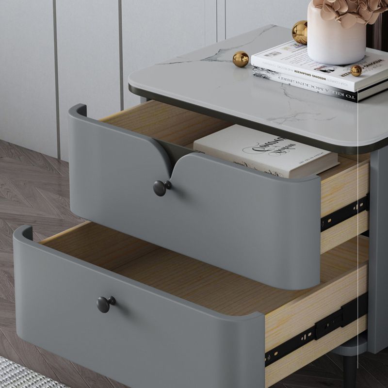 Stone Bed Nightstand Contemporary Bedside Cabinet with 2 Drawers Clearhalo 'Bedroom Furniture' 'furn' 'furn_night_stand' 'Furniture' 'night_stand' 'Nightstands' 1200x1200_313271b5-e010-4c83-a1d2-e43dc5c5c162