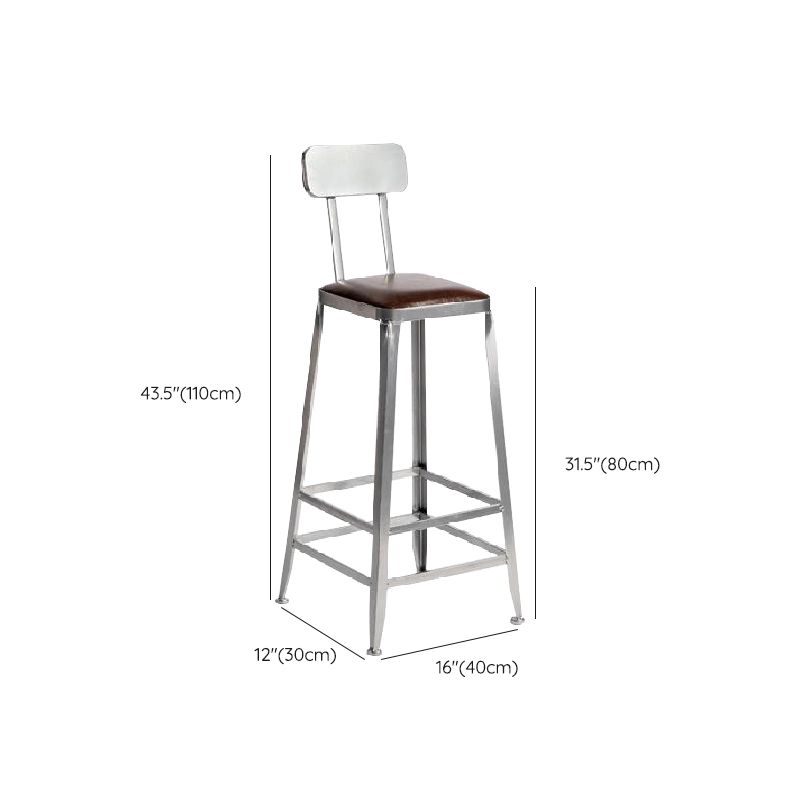 Industrial Iron Counter Height Stools Footrest Bar Stool for Indoor Clearhalo 'Bar Furniture' 'Bar Stools' 'bar_stools' 'furn' 'furn_bar_stools' 'Furniture' 'Kitchen & Dining Furniture' 1200x1200_313310e9-4db8-4cd1-b778-90733683a60f