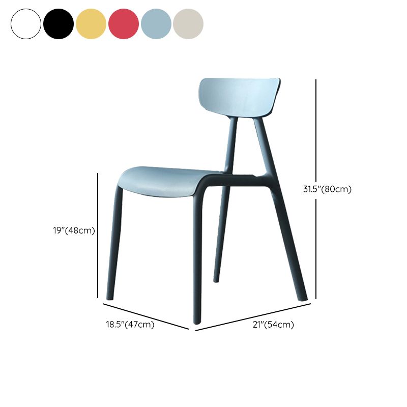 Kitchen Plastic Side Chair Modern Style Open Back Armless Chair Set Clearhalo 'Dining Chairs' 'Dining Tables & Seating' 'dining_chair' 'furn' 'furn_dining_chair' 'Furniture' 'Kitchen & Dining Furniture' 1200x1200_3136443e-ab33-4172-be46-6299849d71bb