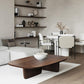 Mesa de centro escandinava de 15,75" de altura Mesa de centro de madera en nogal