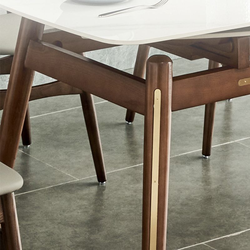 Modern Dining Round Table Sintered Stone Table with 4 Legs for Home Clearhalo 'Dining Tables & Seating' 'Dining Tables' 'dining_table' 'furn' 'furn_dining_table' 'Furniture' 'Kitchen & Dining Furniture' 1200x1200_31382deb-8cb6-4560-93bd-91af5c4e31e0
