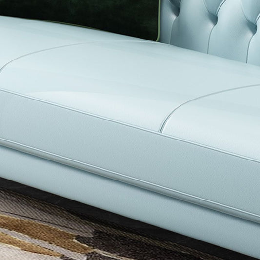 Zeitgenössischer Tufted Rücken Chesterfield Sofa Echtes Leder -Armarmof Sofa