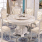 Stone Top Dining Table Round Dining Table with Wood Pedestal Base