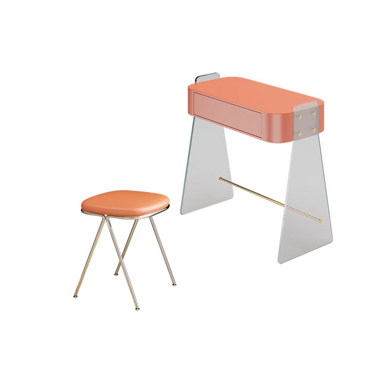 Contemporain 1 tiroir Maquillage Vanité Bureau en bois et coiffeur en acrylique