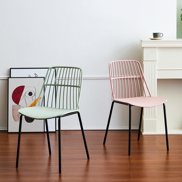 Home Dining Armless Chairs Dining Side Chairs with Metal Legs (Set of 4) Clearhalo ' kitchen&dining_furn' 'Dining Chairs' 'Dining Tables & Seating' 'dining_chair' 'furn' 'furn_dining_chair' 'Furniture' 'furniture_dining_chair' 'Kitchen & Dining Furniture' 'kitchen' 1200x1200_313c2a34-d169-4a80-8559-98993271a3b0