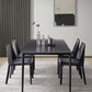 Modern 1/4/5/7 Pieces Furniture Sintered Stone Dining Set in Black