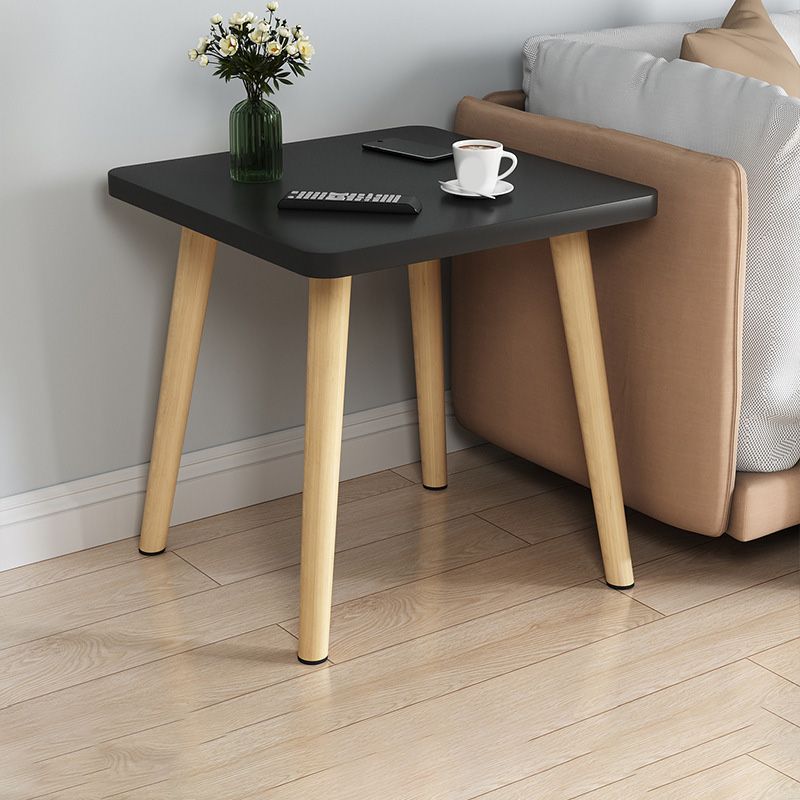 Stand de madera de 16.5 "de altura en blanco / negro / amarillo / natural