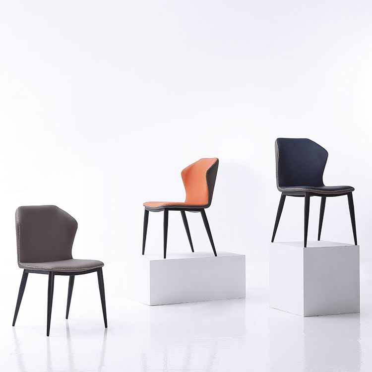 Modern Restaurant Faux Leather Side Chair Matte Finish Wingback Dining Chair Clearhalo ' kitchen&dining_furn' 'Dining Chairs' 'Dining Tables & Seating' 'dining_chair' 'furn' 'furn_dining_chair' 'Furniture' 'furniture_dining_chair' 'Kitchen & Dining Furniture' 'kitchen' 1200x1200_3141b639-39c3-44ff-b251-c13439fdbe3b