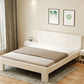 Scandinavisch houten paneel standaard bed met rechthoekig hoofdeinde