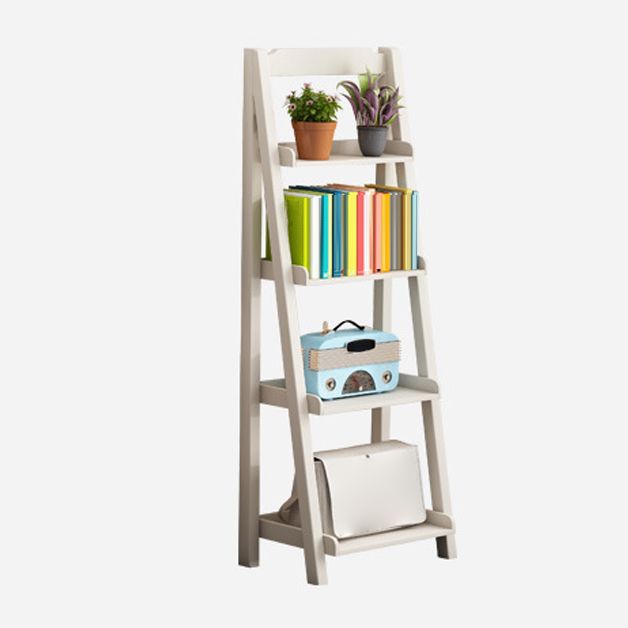 Solid Wood Bookshelf Modern Ladder Bookshelf 55.1" H X 14.2" W Clearhalo 'Bookcases' 'furn' 'furn_bookcases' 'Furniture' 'Office Furniture' 1200x1200_31427177-103c-4b69-a554-cbc3a1f13cdf