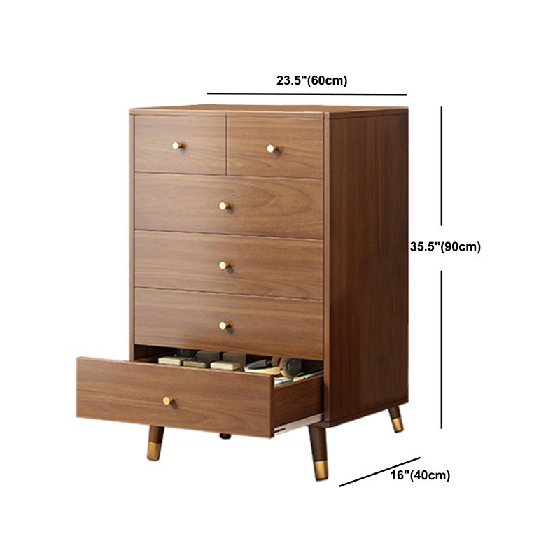 29.52'"/35.43" Tall Brown Wooden Chest, Rectangle Accent Chest with Drawers Clearhalo 'Cabinets & Chests' 'cabinets_chests' 'furn' 'furn_cabinets_chests' 'Furniture' 'Living Room Furniture' 1200x1200_31433f13-d121-4ef6-b604-1952764bf629