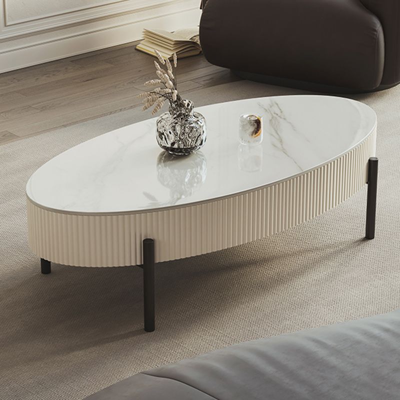 Glam 4 gambe tavolo da cocktail caffè in ardesia con cassetti