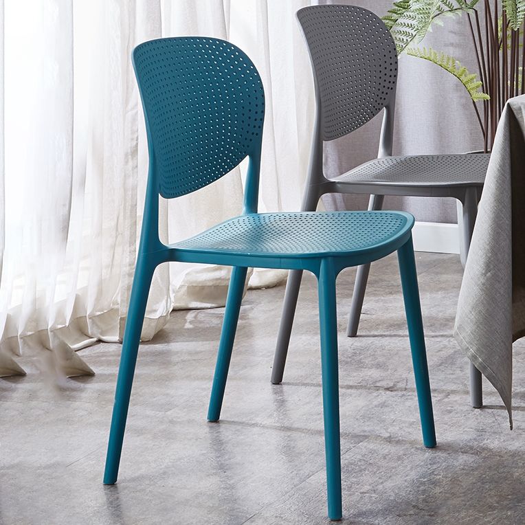 Contemporary Style Open Back Plastic Home Use Dining Side Chair Clearhalo 'Dining Chairs' 'Dining Tables & Seating' 'dining_chair' 'furn' 'furn_dining_chair' 'Furniture' 'Kitchen & Dining Furniture' 1200x1200_3146c1a5-1e64-4a15-8800-554a5af14f18