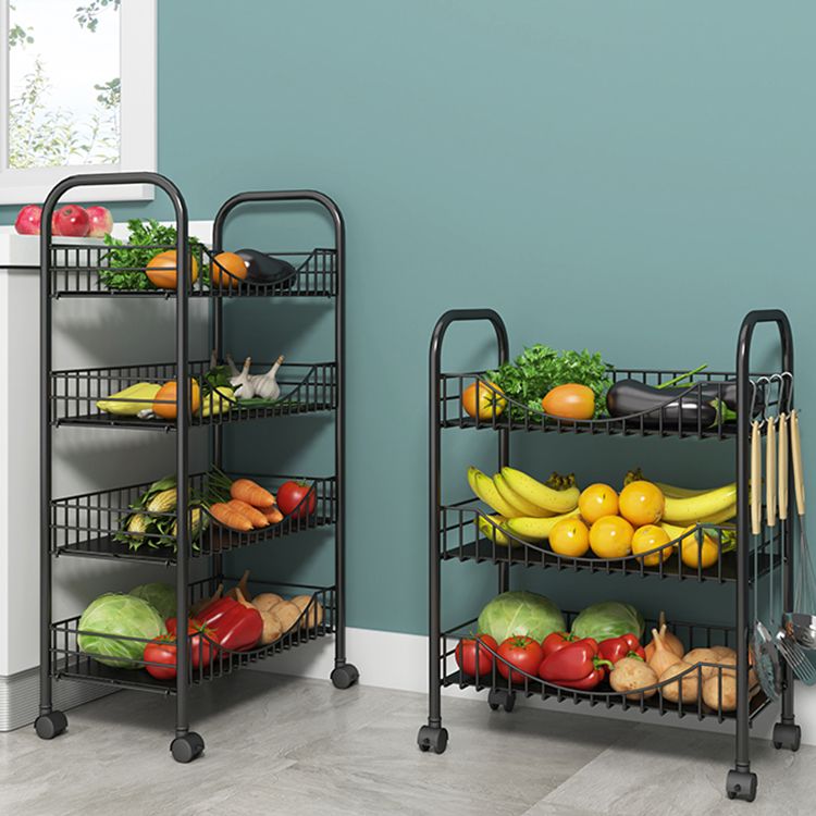 Moderne stijl stalen boekenkast met wielen open boekenplank voor woonkamer