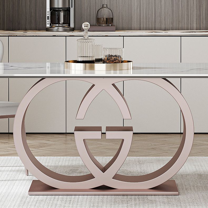 Designer Style Sintered Stone Dining Set Rectangle 1/3/4/7 Pieces Dining Room Table Set Clearhalo 'Dining Room Sets' 'Dining Tables & Seating' 'dining_room_set' 'furn' 'furn_dining_room_set' 'Furniture' 'furniture_dining_room_set' 'Kitchen & Dining Furniture' 1200x1200_31471ce6-9509-4454-94ae-c66d61f6a94f