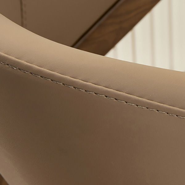 Contemporary Upholstered Arm Chair Home Solid Wood Dining Chair