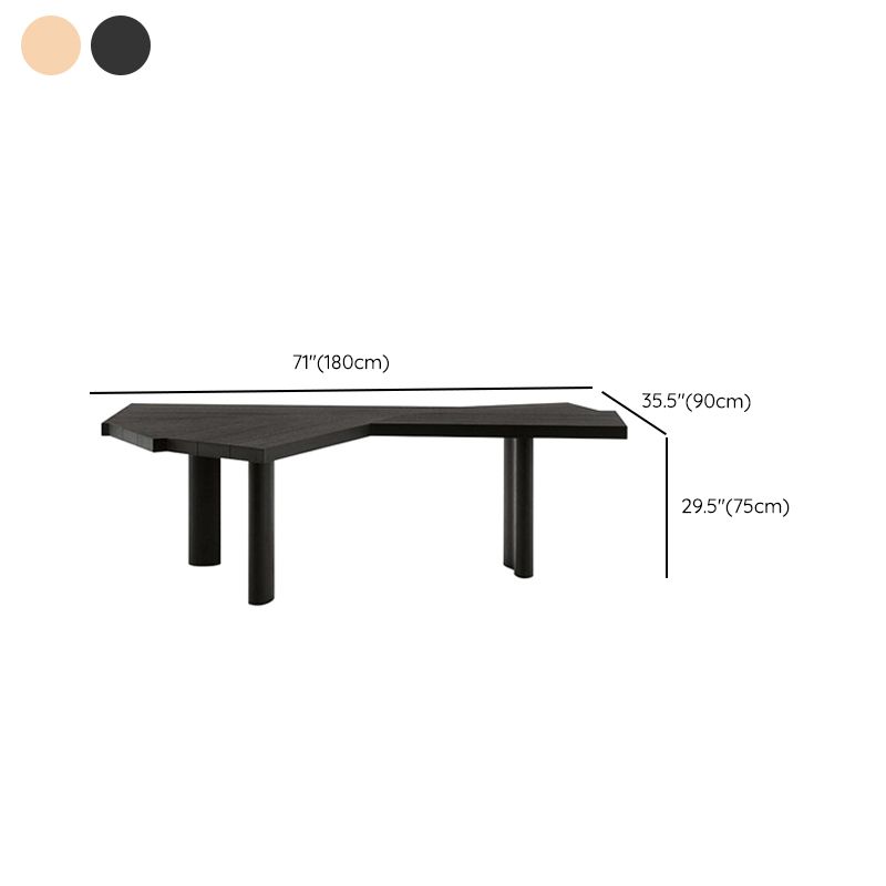 Eigentijdse schrijfbureau massief hout 29.5 "Hoogte kantoor bureau met benen