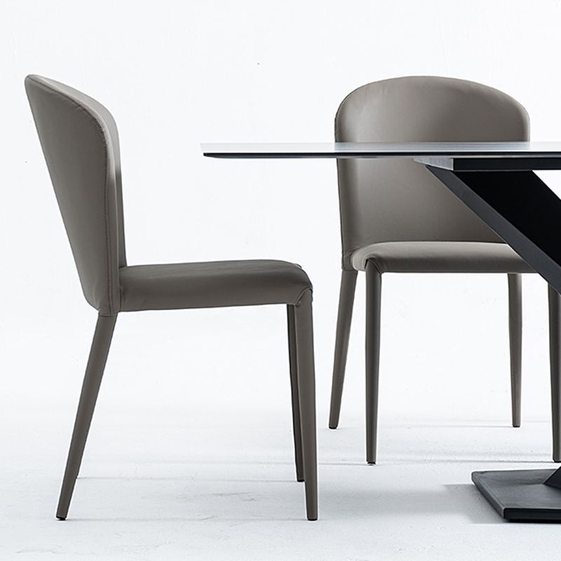 Faux Leather Kitchen Dining Armless Chair Upholstered Dining Chair Clearhalo 'Dining Chairs' 'Dining Tables & Seating' 'dining_chair' 'furn' 'furn_dining_chair' 'Furniture' 'Kitchen & Dining Furniture' 1200x1200_314b31d3-e266-46e3-89fe-f825be9deeea