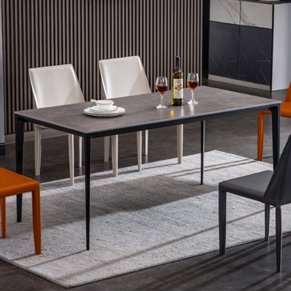 Sintered Stone Table for Restaurant Industrial Rectangle Dining Table with 4 Legs Clearhalo 'Dining Tables & Seating' 'Dining Tables' 'dining_table' 'furn' 'furn_dining_table' 'Furniture' 'furniture_dining_table' 'Kitchen & Dining Furniture' 'kitchen' 'kitchen_dining_table' 1200x1200_314ba169-a1fe-4bfa-9b56-7ca8e6682b73