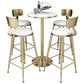 Glam 1/3/5 Pieces Bar Table Set Round Stone Counter Table with High Stools Clearhalo 'Bar Furniture' 'furn' 'furn_home_bar_bar_sets' 'Furniture' 'Home Bars & Bar Sets' 'home_bar_bar_sets' 'Kitchen & Dining Furniture' 1200x1200_314c12e2-3261-4ed2-b37a-faef13614b4c