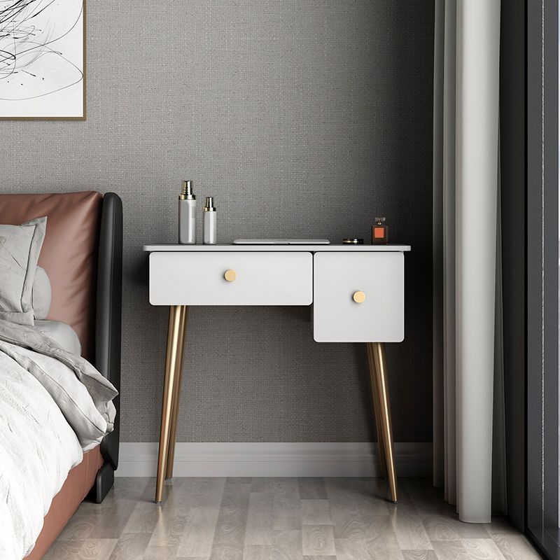 Glam Makeup Vanity Table with Drawers and Chari in White for Bedroom Clearhalo 'Bedroom Furniture' 'furn' 'furn_makeup_vanities' 'Furniture' 'Makeup Vanities' 'makeup_vanities' 1200x1200_314c7ca6-58ac-4308-882d-9028cc3bc46d