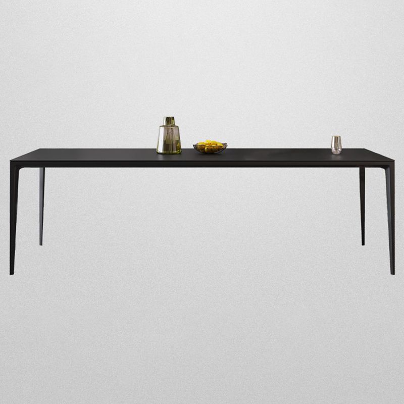 Modern Aluminium Dining Table Set 1/4/5 Pieces Rectangle Dinette Set with Sintered Stone Clearhalo 'Dining Room Sets' 'Dining Tables & Seating' 'dining_room_set' 'furn' 'furn_dining_room_set' 'Furniture' 'Kitchen & Dining Furniture' 1200x1200_314c8278-197e-4bd1-b6d6-51cab39b0fa0