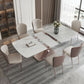 Glam Style Rectangle Stone Table Set 1/4/5/6/7 Pieces Dining Set for Home Use