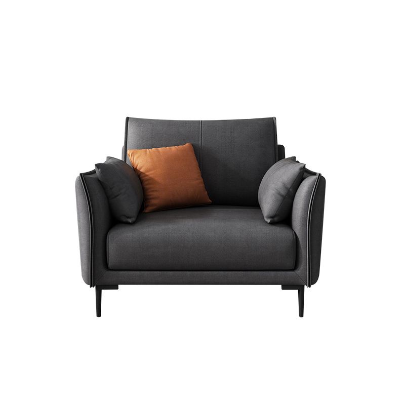 Stain-Resistant Faux Leather Couch Living Room Flared Arm Sofa with Pillow Back Clearhalo 'furn' 'furn_sofas' 'Furniture' 'furniture_sofas' 'Living Room Furniture' 'Sofa' 'sofas' 1200x1200_314d863b-8de6-4a2d-a7f1-bb016ace7809