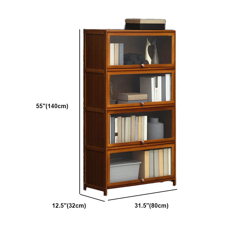 Modern Brown Book Shelf Bamboo Bedroom Shelf Bookcase with Cabinets Clearhalo 'Bookcases' 'furn' 'furn_bookcases' 'Furniture' 'Office Furniture' 1200x1200_314ef74e-85b1-4973-83be-210c03150570