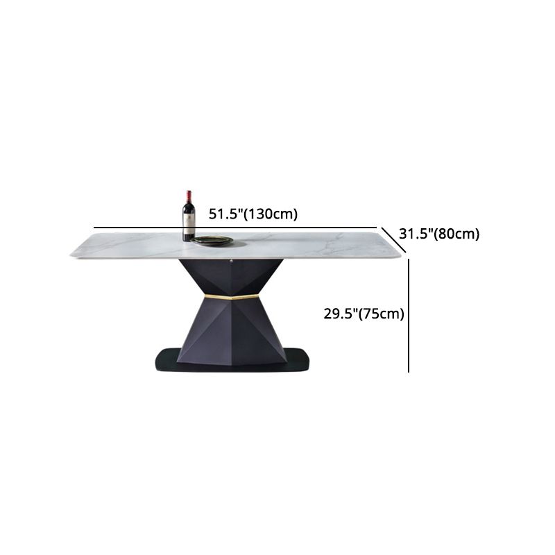 Modernes rechteckiges Esstisch-Set aus gesintertem Stein, 1/4/5-teilig, Esszimmer-Set für den Heimgebrauch
