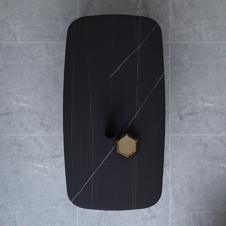 Tavolino in ardesia glam 4 gambe tavolo da cocktail rettangolare per casa