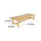 Contemporary Natural Pine Wood Desk Rectangle Wood Base Desk for Office