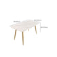 Glam 4 Legs Dining Room Table Sintered Stone Table for Kitchen Clearhalo 'Dining Tables & Seating' 'Dining Tables' 'dining_table' 'furn' 'furn_dining_table' 'Furniture' 'Kitchen & Dining Furniture' 1200x1200_31507650-febe-48f0-9ef6-ae28a2a1ee1e