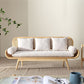 Tropical Corduroy Sofa in Solid Wood Linen Sofa for Living Room