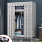 Contemporary Style Steel Wardrobe 2 Shelves Wardrobe Closet for Home
