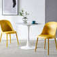 Round Dining Table Stone Top Dining Table in Black and White Clearhalo 'Dining Tables & Seating' 'Dining Tables' 'dining_table' 'furn' 'furn_dining_table' 'Furniture' 'Kitchen & Dining Furniture' 1200x1200_3151ed9f-36d2-41a2-884c-176848f26347