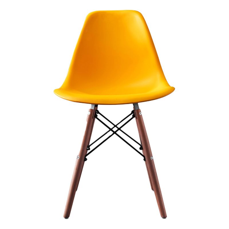 Wood Scandinavian Armless Chair Solid Back Kitchen Dining Room Chair Clearhalo 'Dining Chairs' 'Dining Tables & Seating' 'dining_chair' 'Furniture' 'furniture_dining_chair' 'Kitchen & Dining Furniture' 1200x1200_315434d3-69a6-4678-9b32-c30050932c57