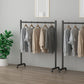 Zeitgenössischer Kleidungsregal Metall gerahmt Hanging Rail Entry Hall Tree
