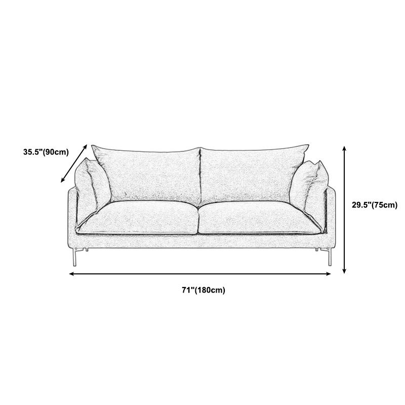 Contemporary Fabric Square Arm Loveseat Standard Loose Back Setee Clearhalo 'furn' 'furn_sofas' 'Furniture' 'furniture_sofas' 'kitchen' 'kitchen_sofas' 'Living Room Furniture' 'Sofa' 'sofas' 1200x1200_31577bb2-5fb6-4676-ad50-d57ec4da3508