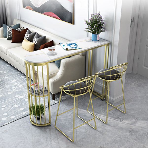 Glam Style 1/2/3 Pieces Sintered Stone Bar Table Set Fixed Table Counter Set for Home Use Clearhalo 'Bar Furniture' 'furn' 'furn_home_bar_bar_sets' 'Furniture' 'Home Bars & Bar Sets' 'home_bar_bar_sets' 'Kitchen & Dining Furniture' 1200x1200_31590d17-0325-4002-bea5-0724cb3563a3